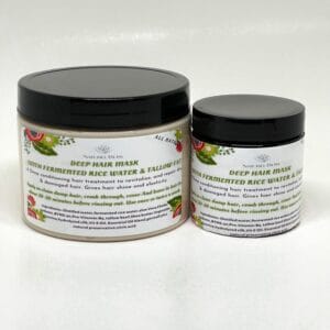 Chebe & Tallow Deep Conditioner| Hair Mask with Fermented Rice Water|Deep treatment for dry, damaged Hair|Balances PH